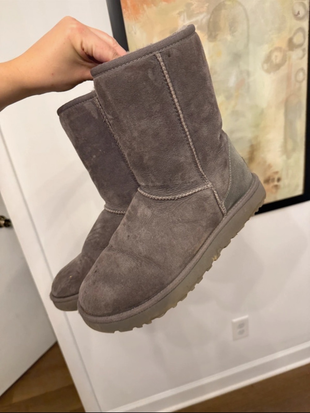 Ugg Classic Suede Winter Boots in Gray - Women